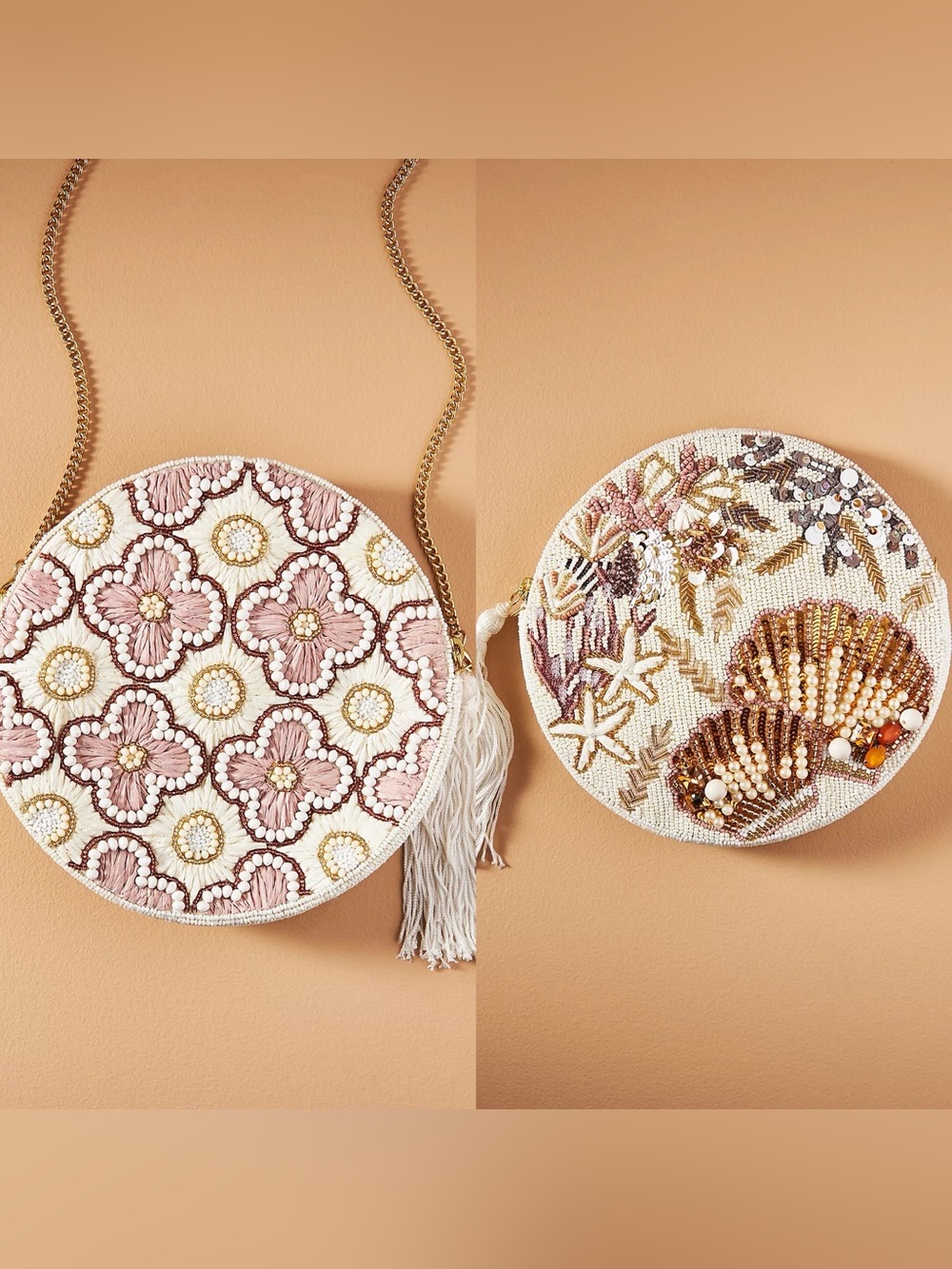 Anthropologie Under The Sea Beaded Pouch